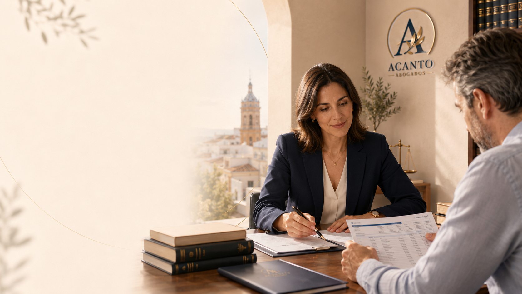 Abogada de ACanto atendiendo una consulta personalizada en el despacho