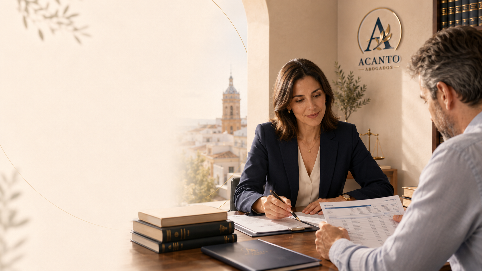 Abogada de ACanto atendiendo una consulta personalizada en el despacho